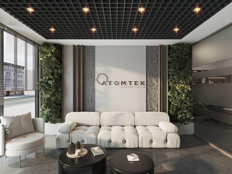 Atomtek Ofis bekleme alanı – Erbayraktar İç Mimarlık