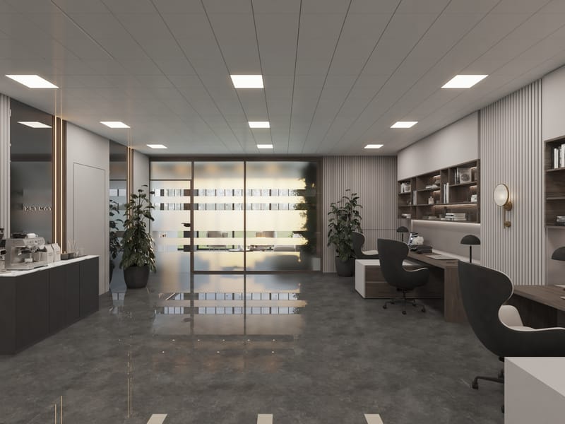 Atomtek Ofis açık ofis alanı – Erbayraktar İç Mimarlık