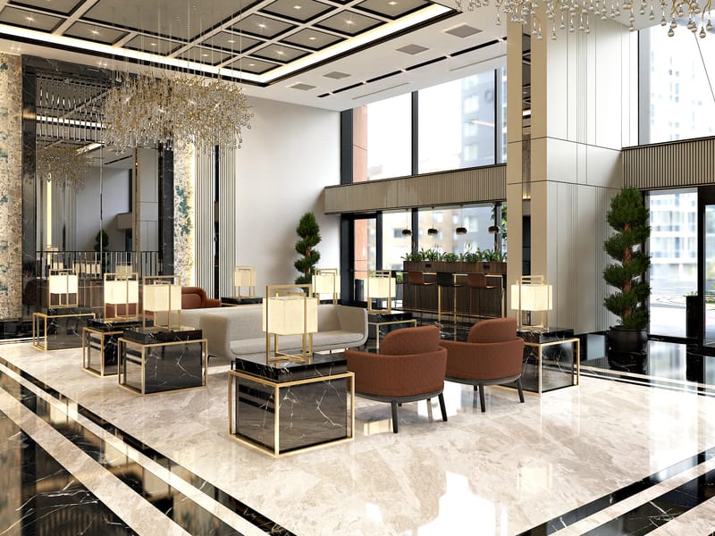 Mekik Plaza lobi – Erbayraktar İç Mimarlık