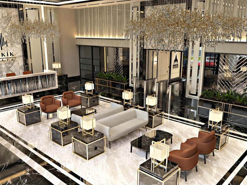Mekik Plaza lobi – Erbayraktar İç Mimarlık