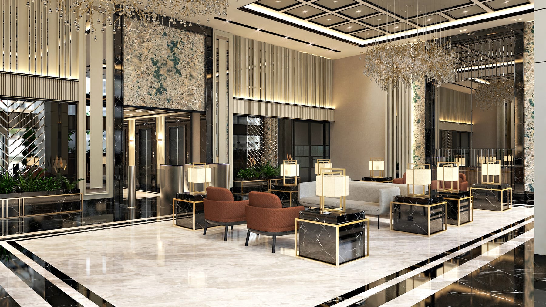 Mekik Plaza lobi – Erbayraktar İç Mimarlık