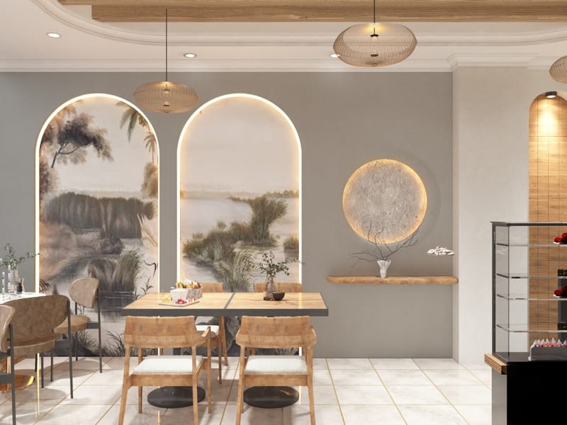 Owster Cafe oturma alanı – Erbayraktar İç Mimarlık