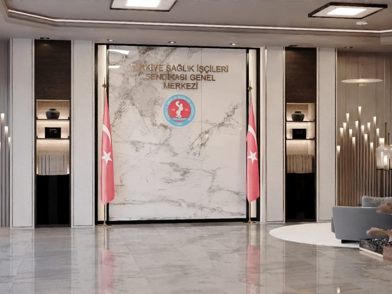 Türkiye Sağlık İşçileri Sendikası genel merkez girişi – Erbayraktar İç Mimarlık
