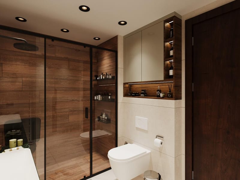 Zirve Kent Daire banyo duş alanı – Erbayraktar İç Mimarlık