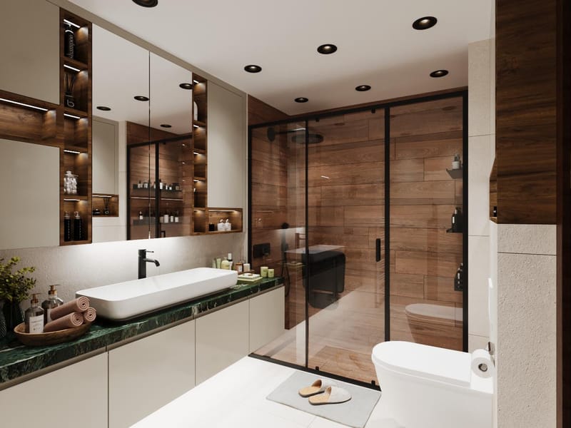 Zirve Kent Daire banyo lavabo bankosu – Erbayraktar İç Mimarlık